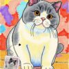 Custom child's drawing pet portrait Custom child's drawing style pet portrait, funny digital pet illustration for print
