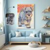 Child Drawing Style Dog Portrait Custom Child Drawing Style Dog Portrait, Dog Dad Gift