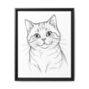 Custom Pencil Sketch Cat Portrait, Cat Memorial Gift