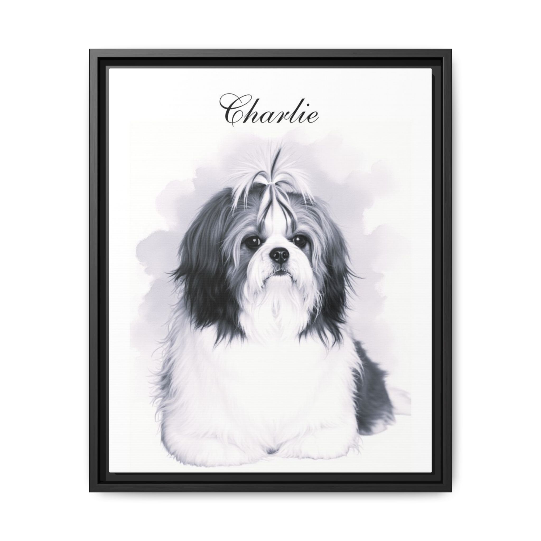 Custom dog portrait Minimalist B&W Dog Memorial Portrait, Pet Loss Gift