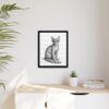 Custom Charcoal Cat Portrait, Minimalist Pet Memorial
