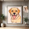 Custom digital cartoon pet portrait, personalized animated style dog illustration Custom Cartoon Dog Portrait, Dog Dad Gift