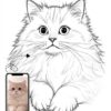 Custom Pencil Sketch Cat Portrait, Custom Pet Art