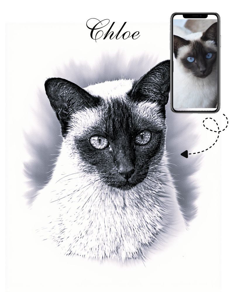 Minimalist B&W Cat Memorial Portrait Minimalist B&W Cat Memorial Portrait, memorial cat portrait