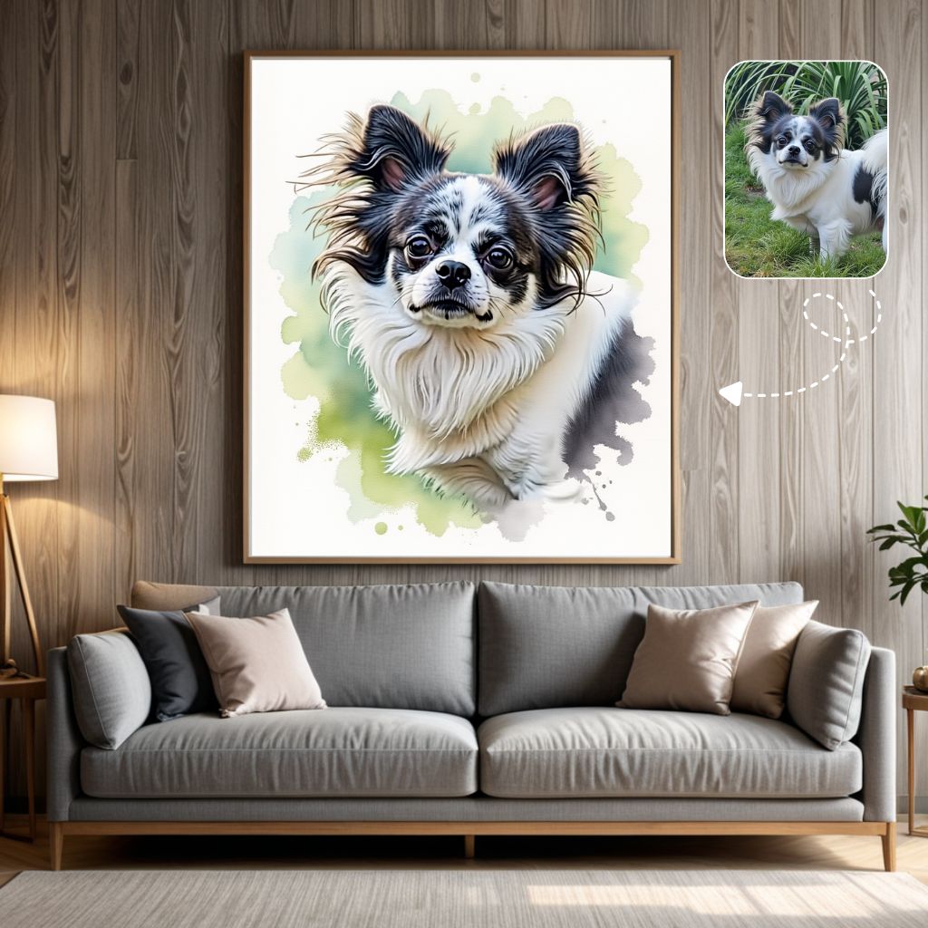 Watercolor Chihuahua Portrait Watercolor Chihuahua painting, watercolor home decor, wall art, chcihuahua