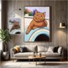 Custom Cat Cartoon Portrait Custom Cat Cartoon Portrait, british shorthair, Cat Mom Gift