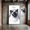 Minimalist B&W Cat Memorial Portrait Minimalist B&W Cat Memorial Portrait, Simple Pet Tribute