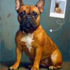Custom Oil Painting Dog Portrait, Dog Dad Gift