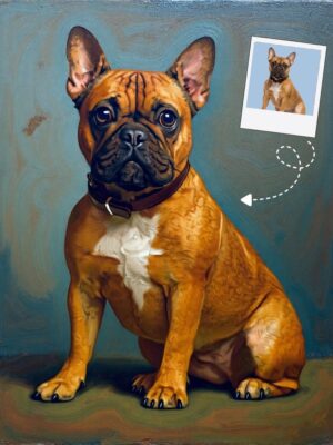 Custom Oil Painting Dog Portrait, Dog Dad Gift