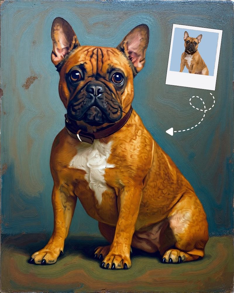 Custom Oil Painting Dog Portrait, Dog Dad Gift