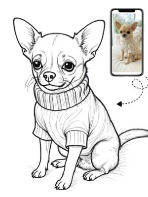 Custom Pencil Sketch Dog Portrait, Dog Portrait Funny