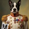 Royal Pet Portrait Custom Dog Portrait, Personalized Pet Gift, Admiral Pet Portrait, Royal Pet Portrait