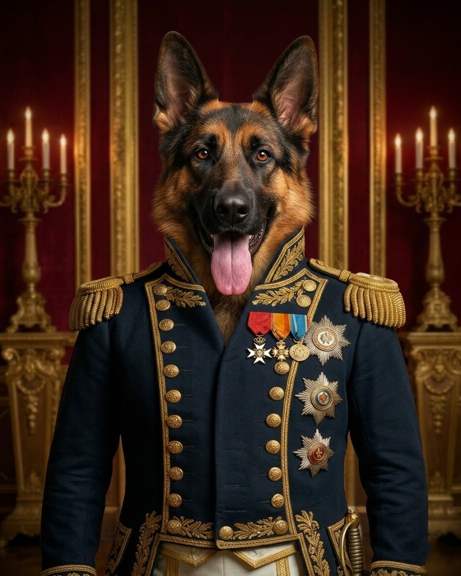 Custom Dog Portrait, Personalized Pet Gift, General Pet Portrait, Royal Pet Portrait