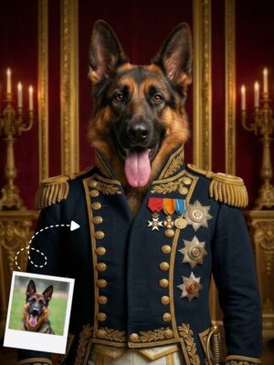 Custom Dog Portrait, Personalized Pet Gift, General Pet Portrait, Royal Pet Portrait
