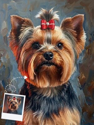 Custom Textured Oil Dog Portrait