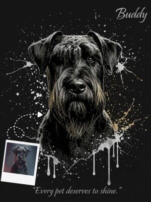 The Tears of Love Dog Memorial Portrait