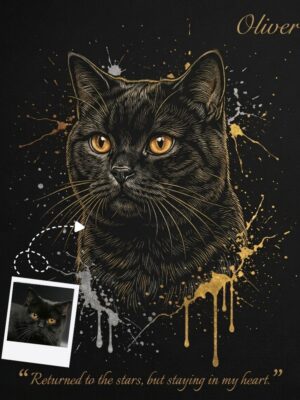 The Tears of Love Cat Memorial Portrait