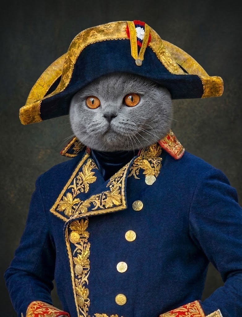 Napoleon Pet Portrait Custom Dog Portrait, Personalized Pet Gift, Napoleon Pet Portrait, Royal Pet Portrait