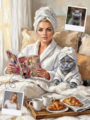 The "Breakfast in Bed" Luxury Pet Portrait