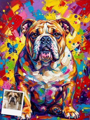 The Expressionist Color Burst  Dog Portrait